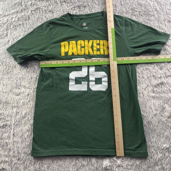 Green Bay Packers Shirt Youth Large Green Yellow White Darnell Savage Jr NFL - Picture 4 of 8
